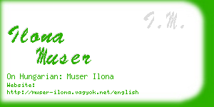 ilona muser business card